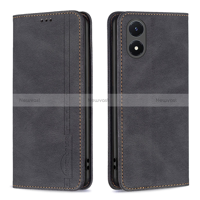 Leather Case Stands Flip Cover Holder B15F for Vivo Y02S