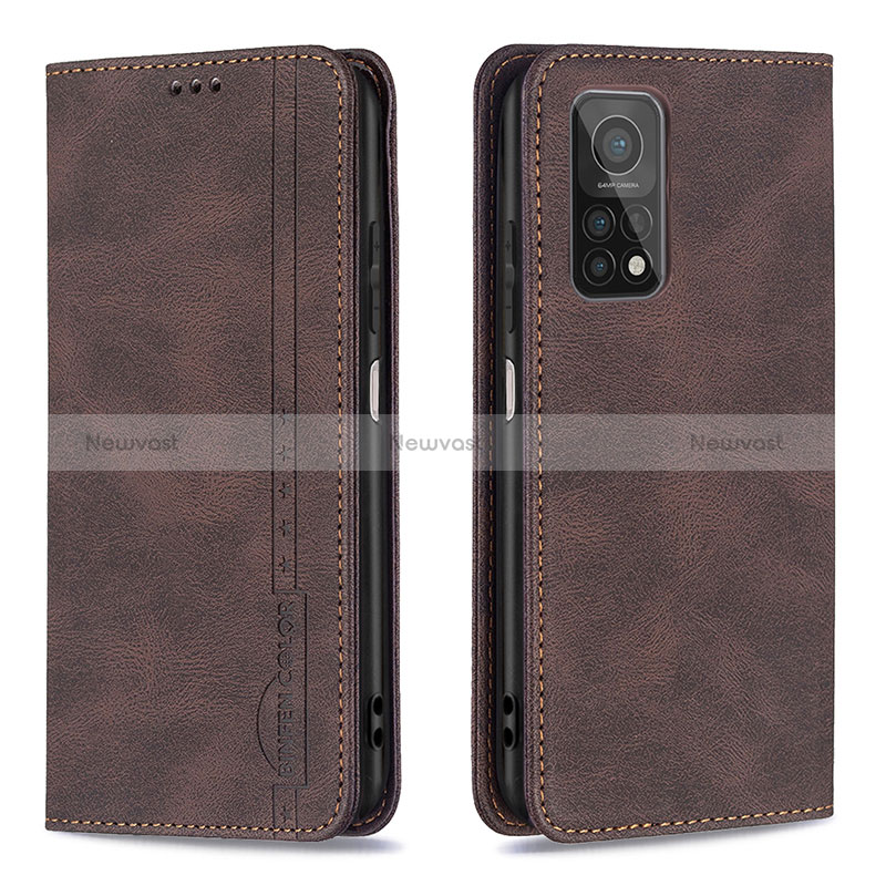 Leather Case Stands Flip Cover Holder B15F for Xiaomi Mi 10T 5G