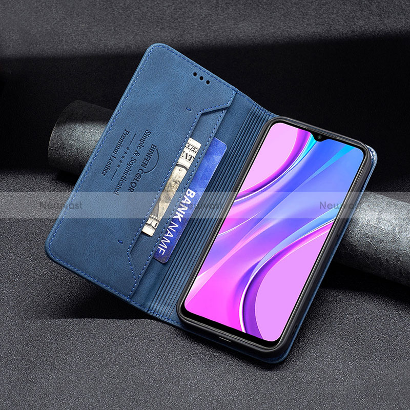 Leather Case Stands Flip Cover Holder B15F for Xiaomi Redmi 9