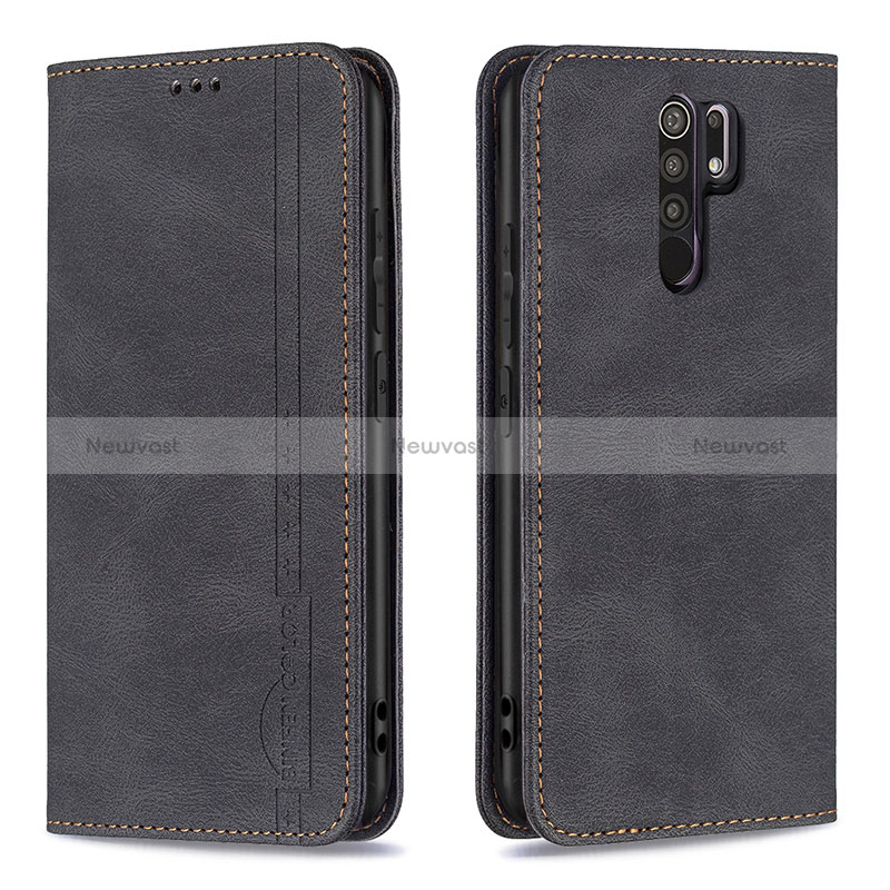 Leather Case Stands Flip Cover Holder B15F for Xiaomi Redmi 9