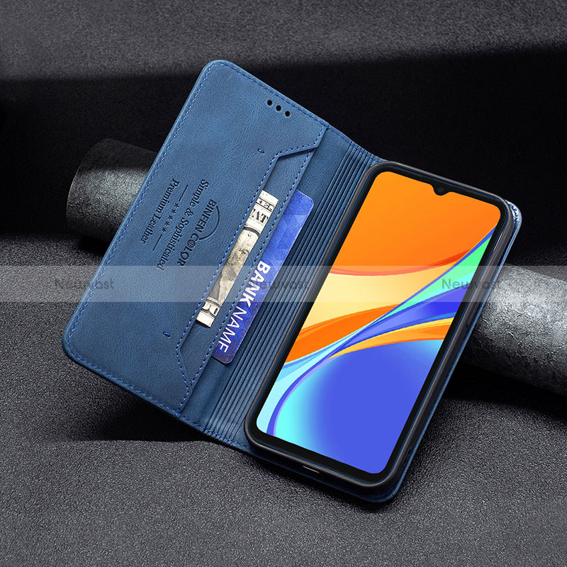 Leather Case Stands Flip Cover Holder B15F for Xiaomi Redmi 9 Activ