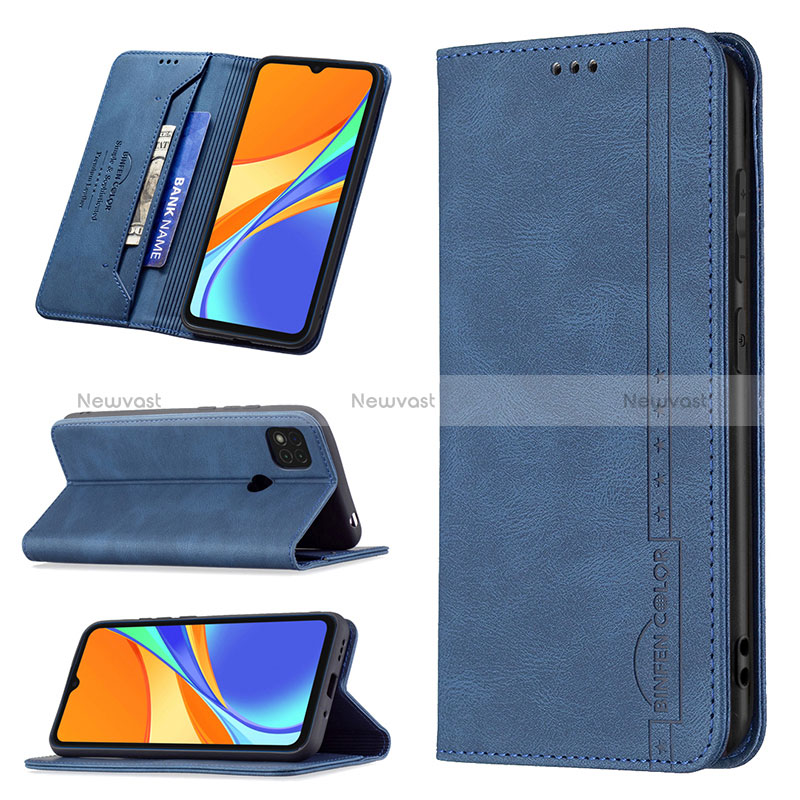 Leather Case Stands Flip Cover Holder B15F for Xiaomi Redmi 9 Activ