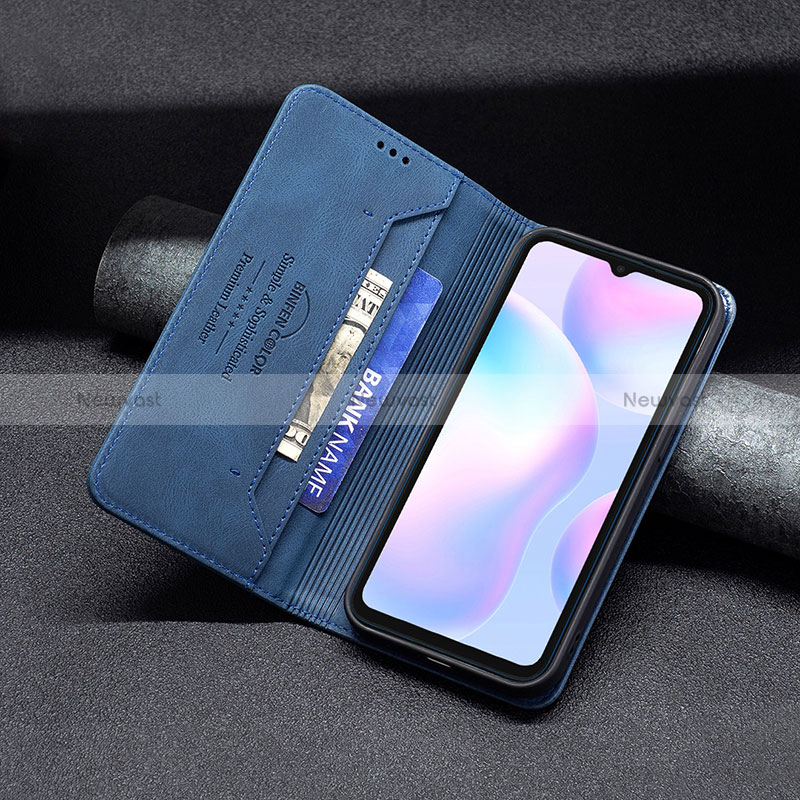 Leather Case Stands Flip Cover Holder B15F for Xiaomi Redmi 9i