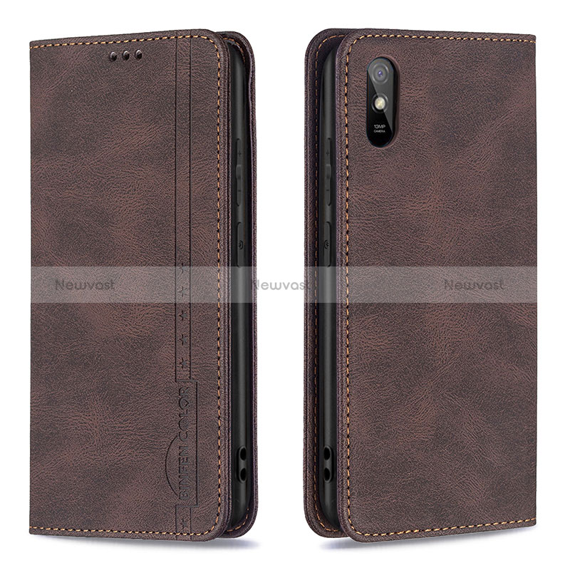 Leather Case Stands Flip Cover Holder B15F for Xiaomi Redmi 9i