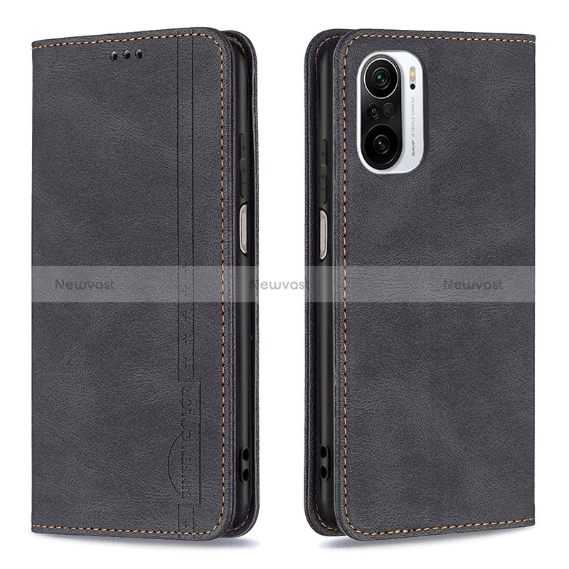 Leather Case Stands Flip Cover Holder B15F for Xiaomi Redmi K40 Pro 5G