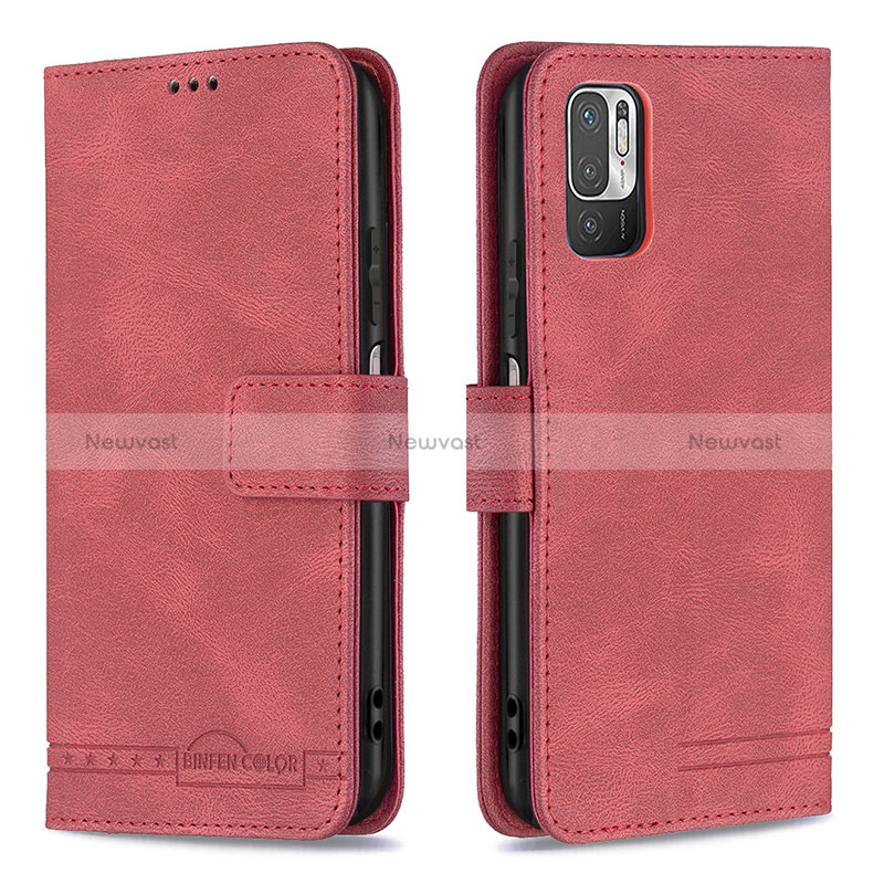 Leather Case Stands Flip Cover Holder B15F for Xiaomi Redmi Note 10 5G