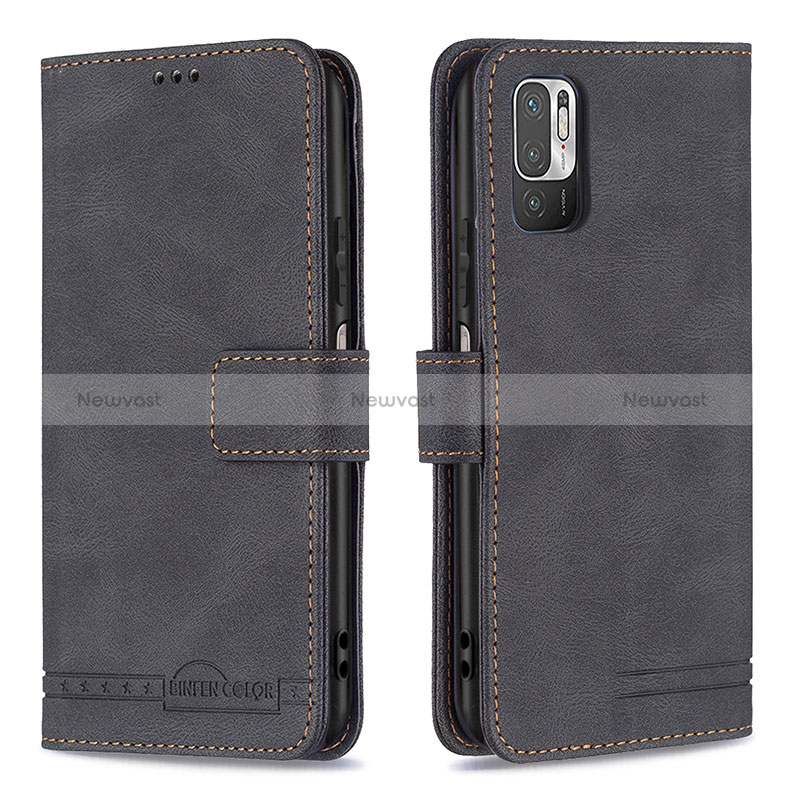 Leather Case Stands Flip Cover Holder B15F for Xiaomi Redmi Note 10 5G