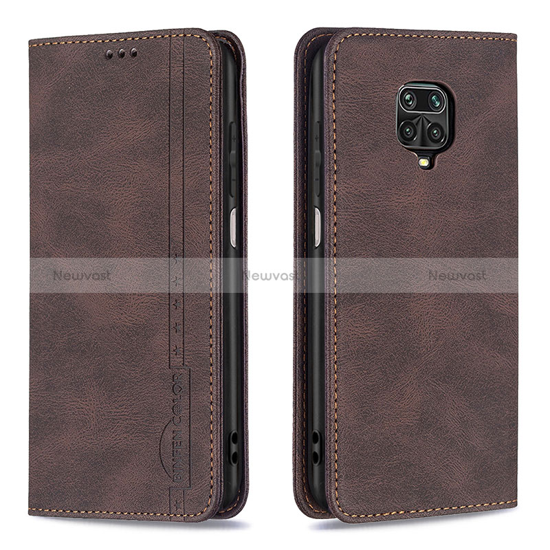 Leather Case Stands Flip Cover Holder B15F for Xiaomi Redmi Note 9 Pro Max