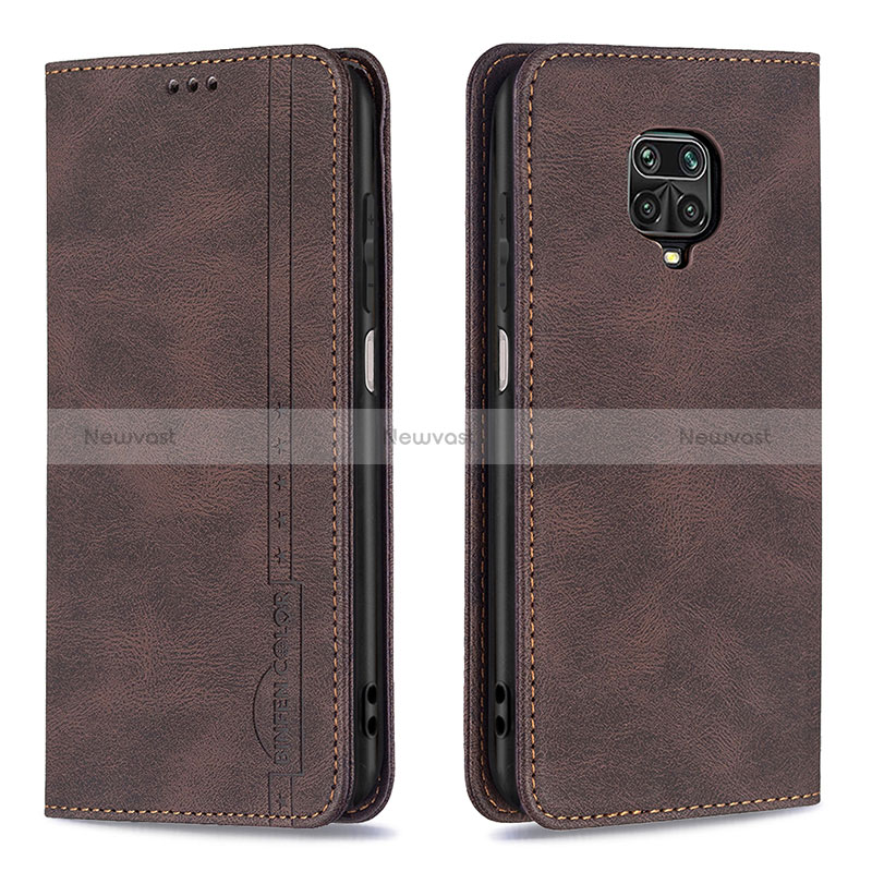 Leather Case Stands Flip Cover Holder B15F for Xiaomi Redmi Note 9S
