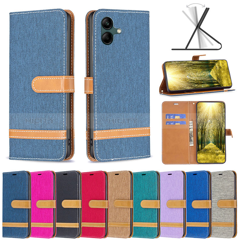 Leather Case Stands Flip Cover Holder B16F for Samsung Galaxy A04E