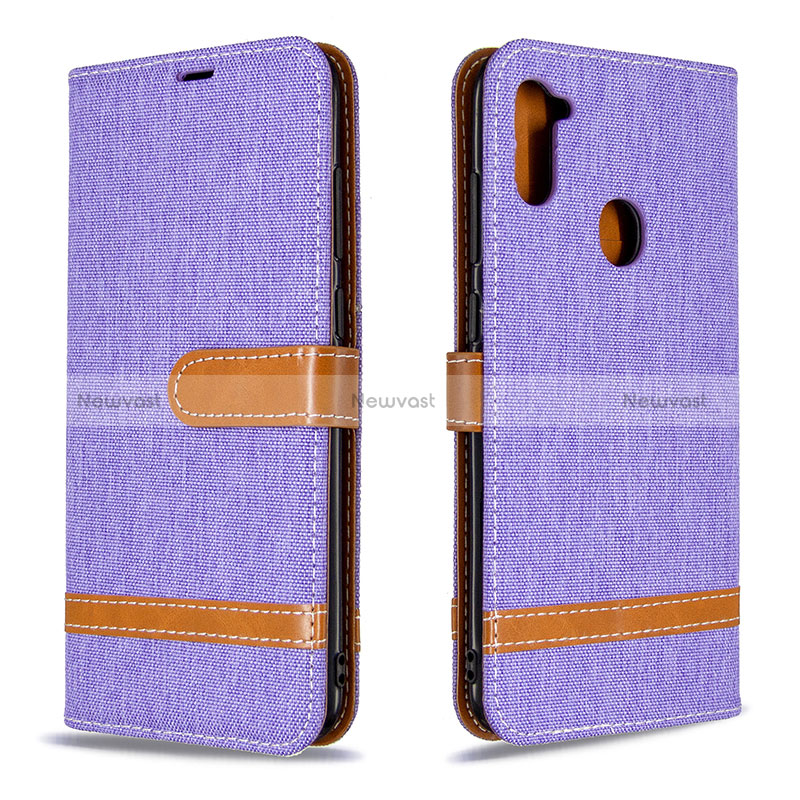 Leather Case Stands Flip Cover Holder B16F for Samsung Galaxy A11