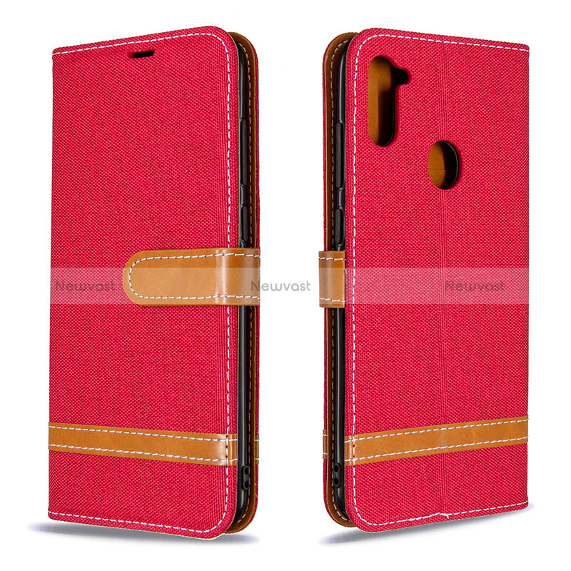 Leather Case Stands Flip Cover Holder B16F for Samsung Galaxy A11