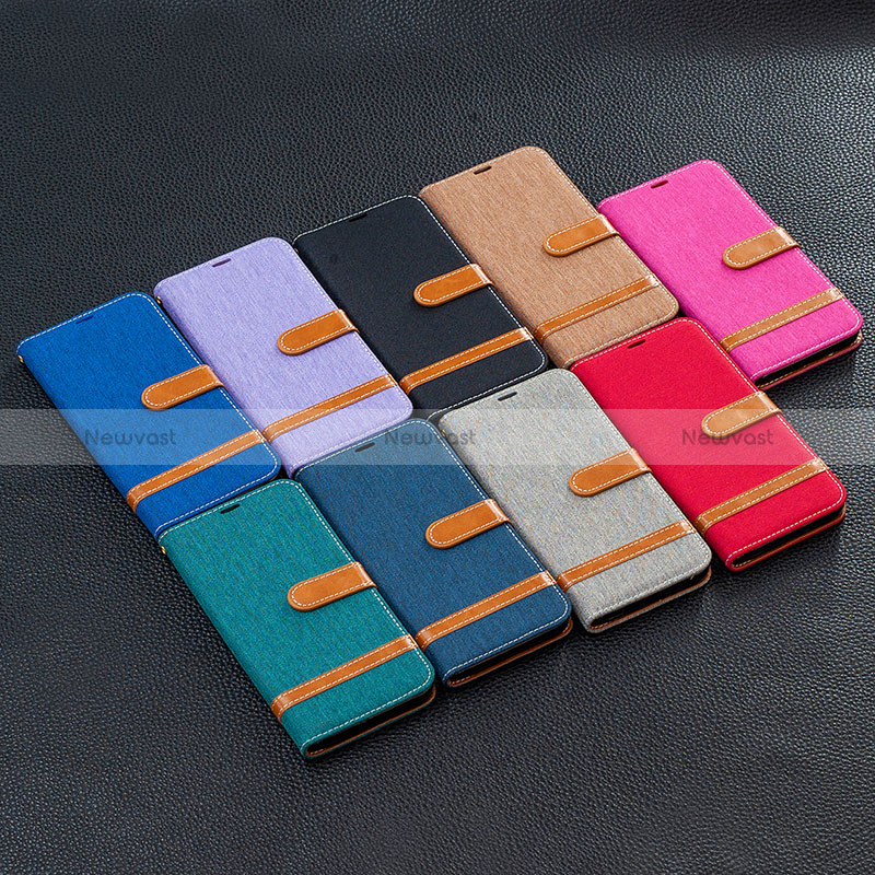 Leather Case Stands Flip Cover Holder B16F for Samsung Galaxy A12 Nacho