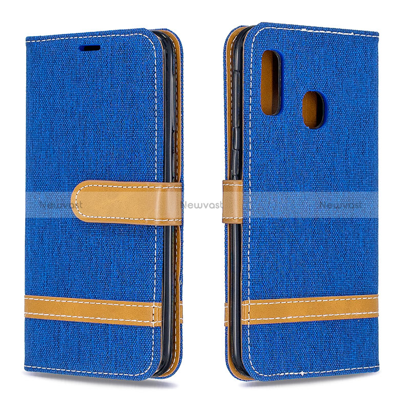 Leather Case Stands Flip Cover Holder B16F for Samsung Galaxy A20e