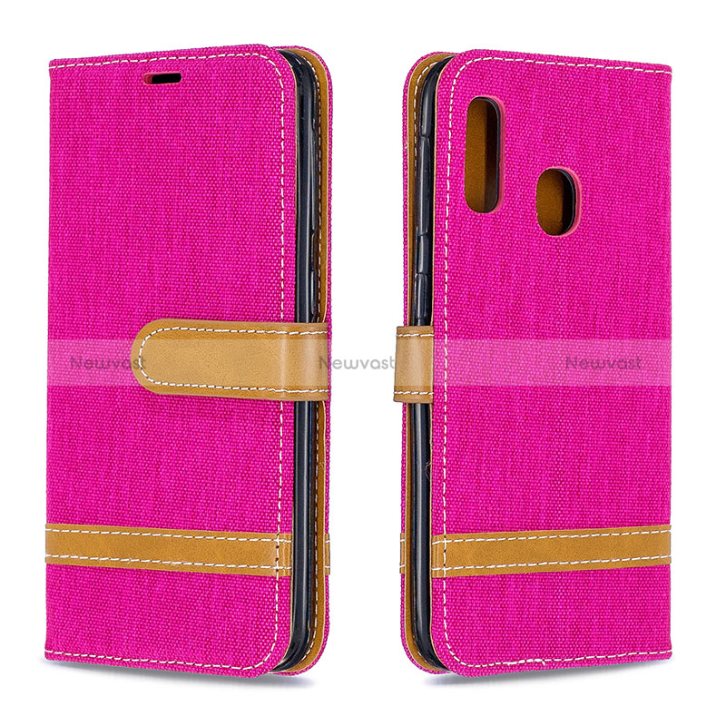 Leather Case Stands Flip Cover Holder B16F for Samsung Galaxy A20e