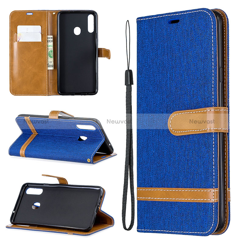 Leather Case Stands Flip Cover Holder B16F for Samsung Galaxy A20s
