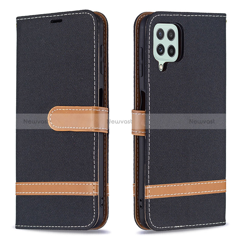 Leather Case Stands Flip Cover Holder B16F for Samsung Galaxy A22 4G