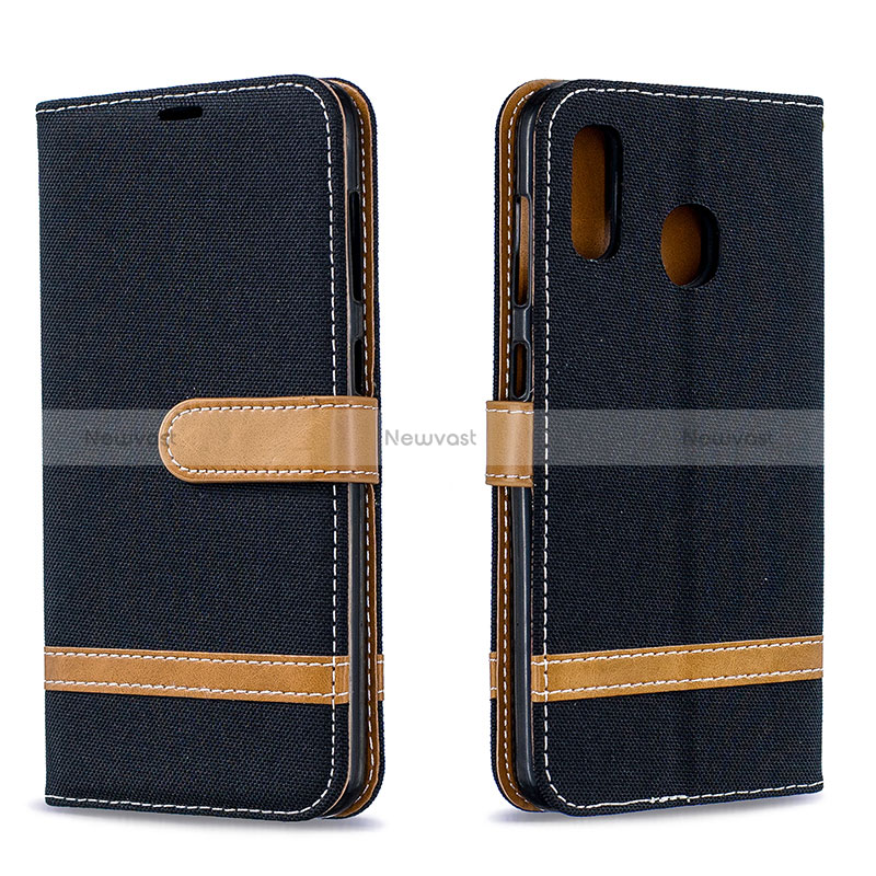 Leather Case Stands Flip Cover Holder B16F for Samsung Galaxy A30