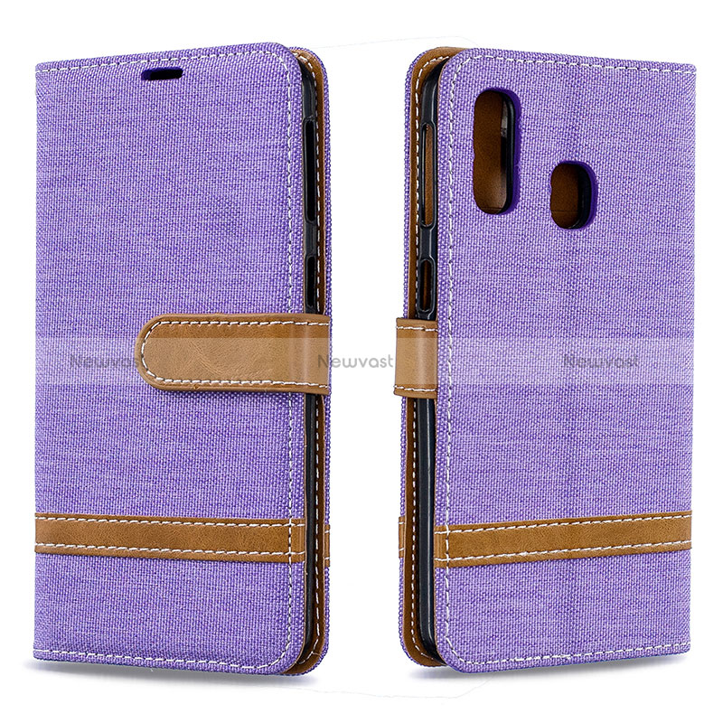 Leather Case Stands Flip Cover Holder B16F for Samsung Galaxy A40