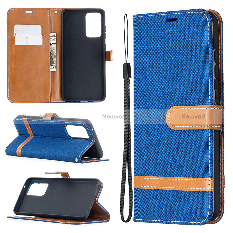 Leather Case Stands Flip Cover Holder B16F for Samsung Galaxy A52 5G