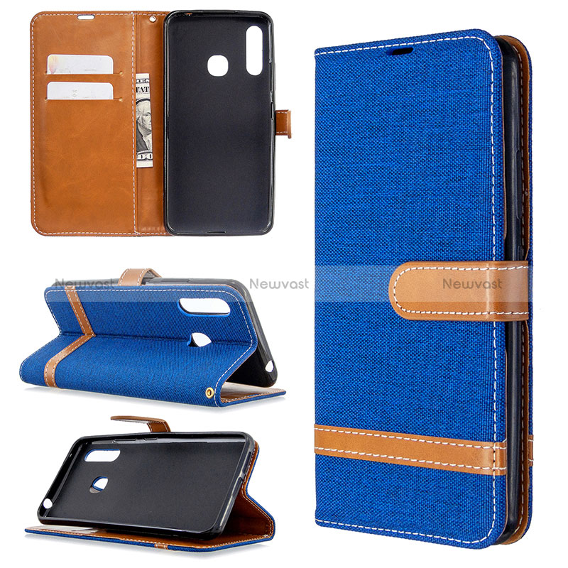 Leather Case Stands Flip Cover Holder B16F for Samsung Galaxy A70E