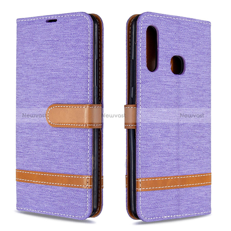 Leather Case Stands Flip Cover Holder B16F for Samsung Galaxy A70E