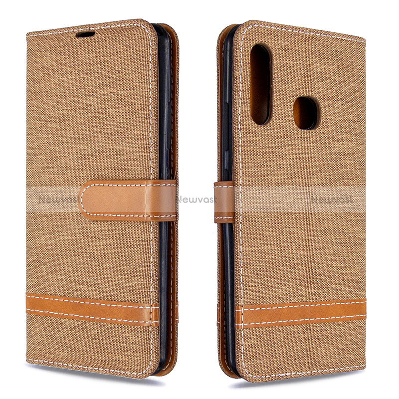 Leather Case Stands Flip Cover Holder B16F for Samsung Galaxy A70E