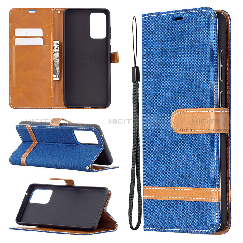 Leather Case Stands Flip Cover Holder B16F for Samsung Galaxy A72 4G