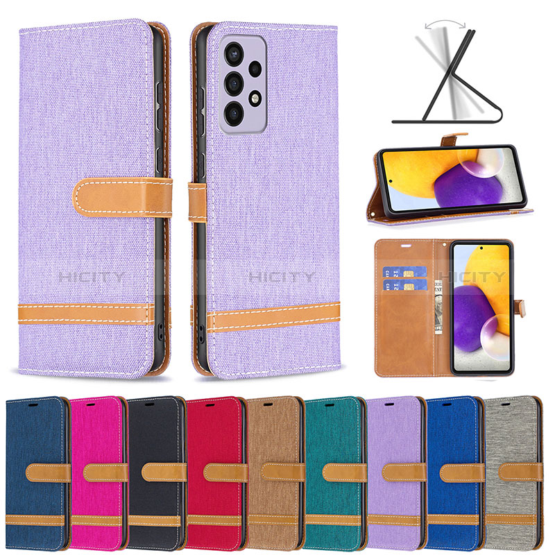 Leather Case Stands Flip Cover Holder B16F for Samsung Galaxy A73 5G