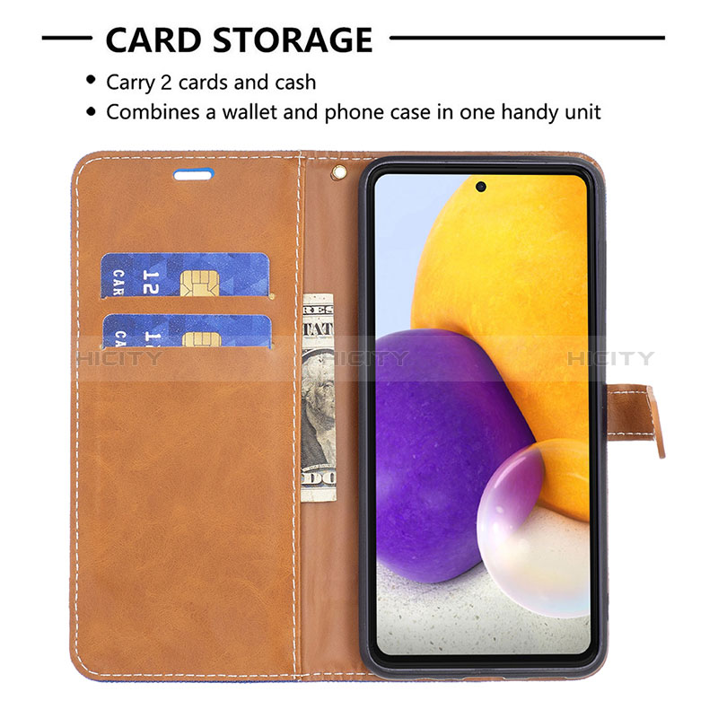 Leather Case Stands Flip Cover Holder B16F for Samsung Galaxy A73 5G