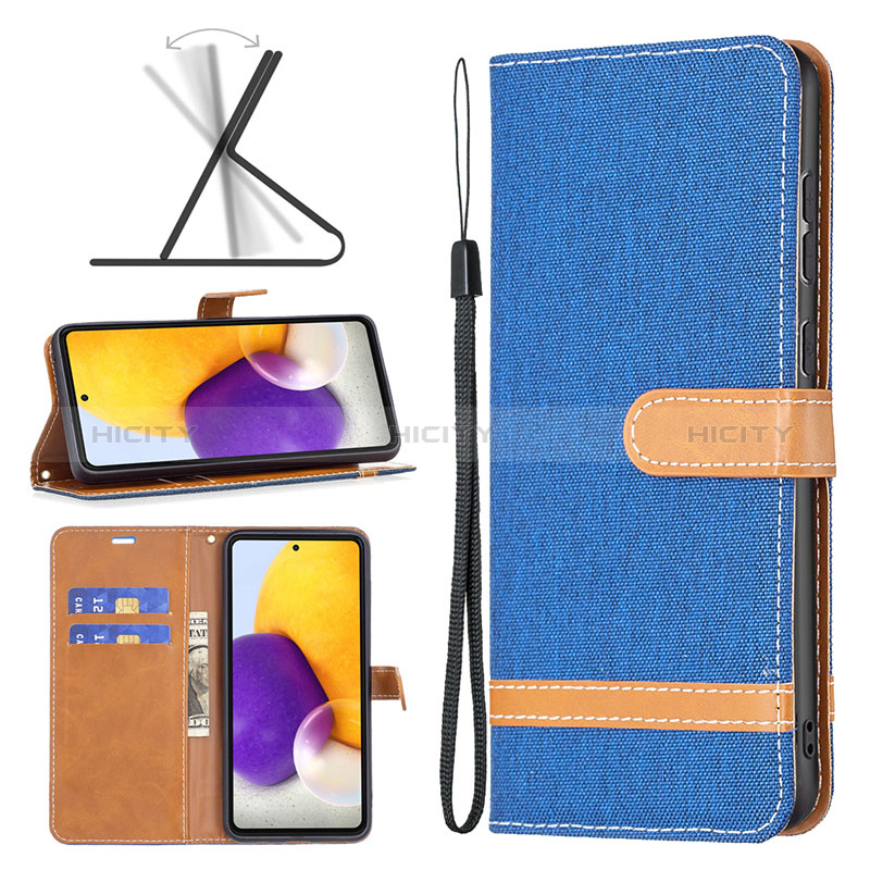 Leather Case Stands Flip Cover Holder B16F for Samsung Galaxy A73 5G