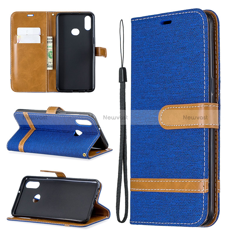 Leather Case Stands Flip Cover Holder B16F for Samsung Galaxy M01s