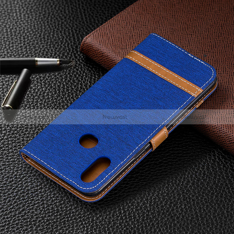 Leather Case Stands Flip Cover Holder B16F for Samsung Galaxy M01s