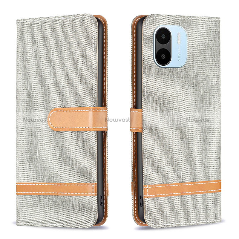 Leather Case Stands Flip Cover Holder B16F for Xiaomi Poco C50