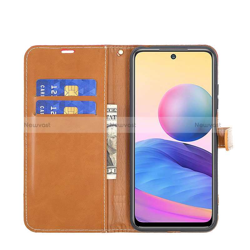 Leather Case Stands Flip Cover Holder B16F for Xiaomi POCO M3 Pro 5G