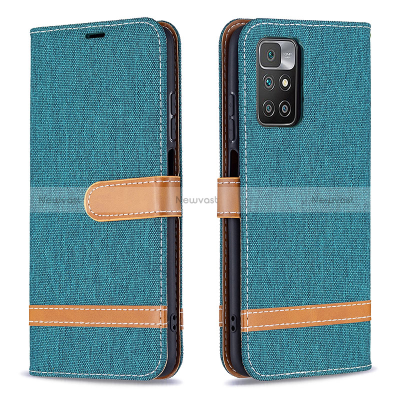 Leather Case Stands Flip Cover Holder B16F for Xiaomi Redmi 10 4G