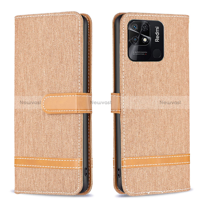 Leather Case Stands Flip Cover Holder B16F for Xiaomi Redmi 10 Power