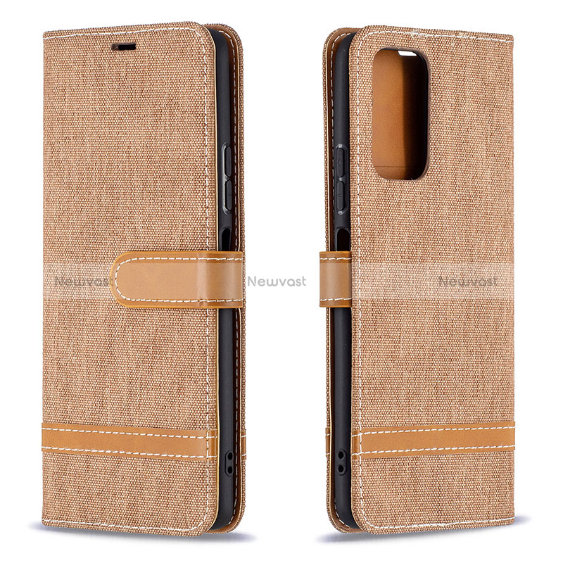 Leather Case Stands Flip Cover Holder B16F for Xiaomi Redmi Note 10 Pro 4G