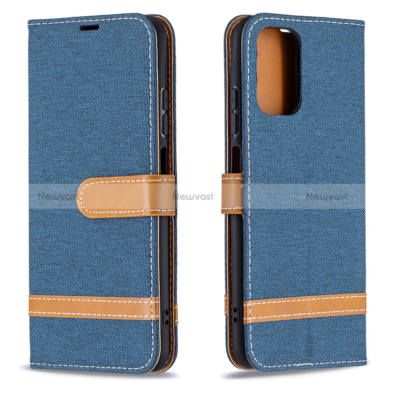 Leather Case Stands Flip Cover Holder B16F for Xiaomi Redmi Note 10S 4G