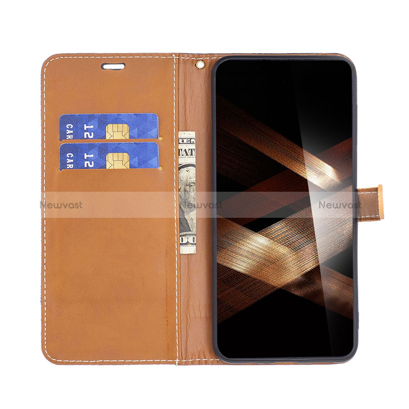 Leather Case Stands Flip Cover Holder B16F for Xiaomi Redmi Note 13 5G