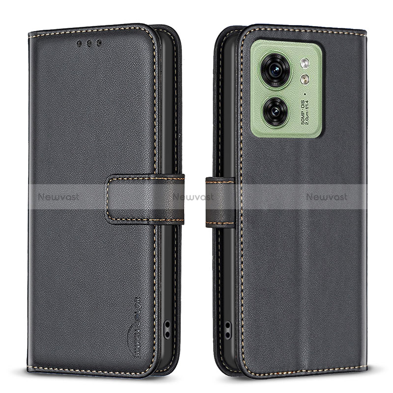 Leather Case Stands Flip Cover Holder B17F for Motorola Moto Edge 40 5G