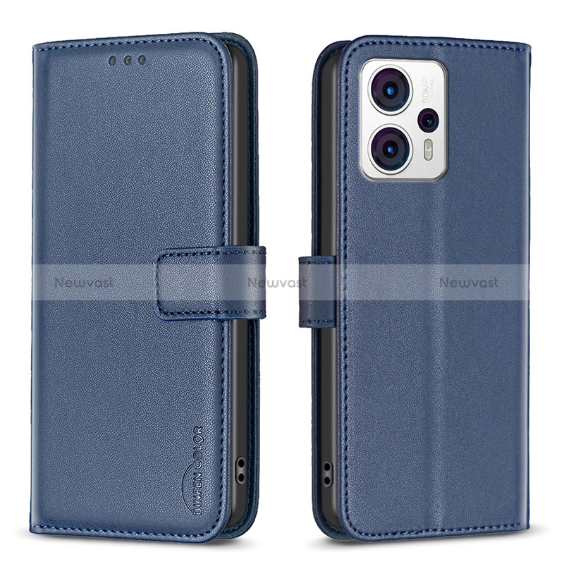 Leather Case Stands Flip Cover Holder B17F for Motorola Moto G23