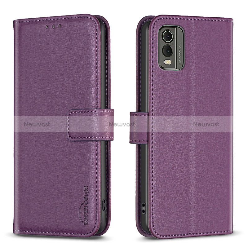 Leather Case Stands Flip Cover Holder B17F for Nokia C210