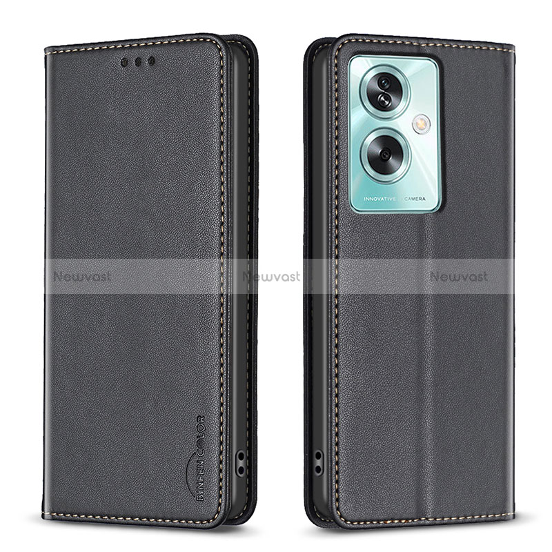 Leather Case Stands Flip Cover Holder B17F for Oppo A2 5G