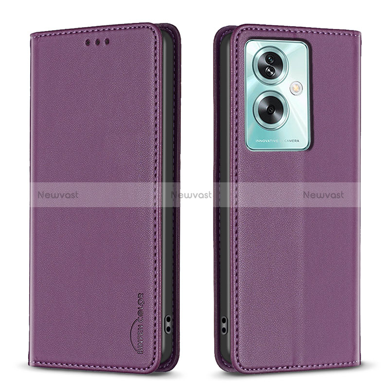 Leather Case Stands Flip Cover Holder B17F for Oppo A2 5G