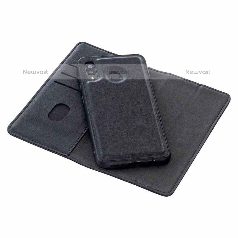 Leather Case Stands Flip Cover Holder B17F for Samsung Galaxy A20