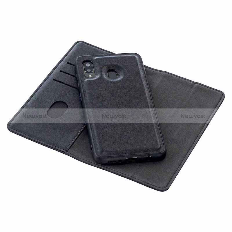 Leather Case Stands Flip Cover Holder B17F for Samsung Galaxy A30