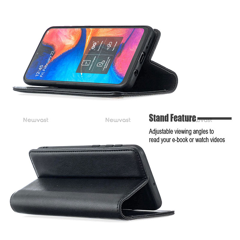 Leather Case Stands Flip Cover Holder B17F for Samsung Galaxy A30