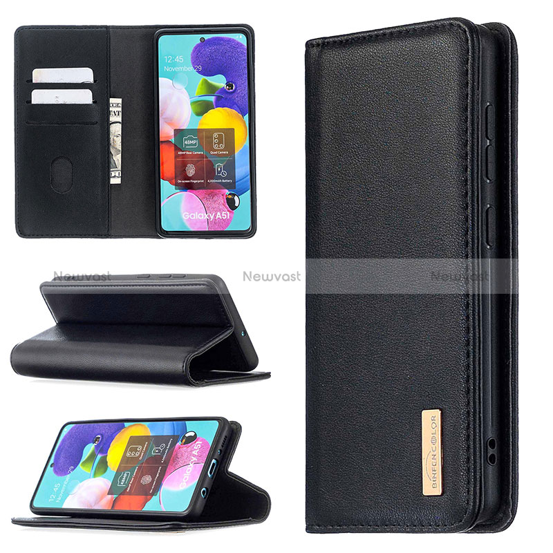 Leather Case Stands Flip Cover Holder B17F for Samsung Galaxy A51 5G