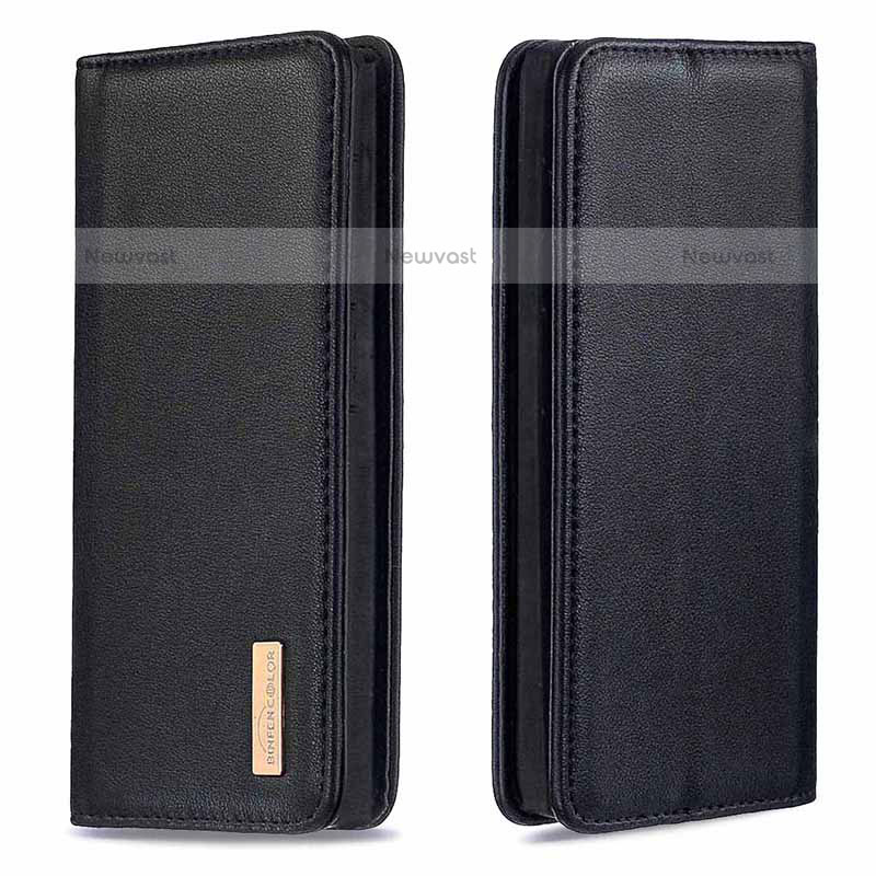 Leather Case Stands Flip Cover Holder B17F for Samsung Galaxy Note 10 5G Black